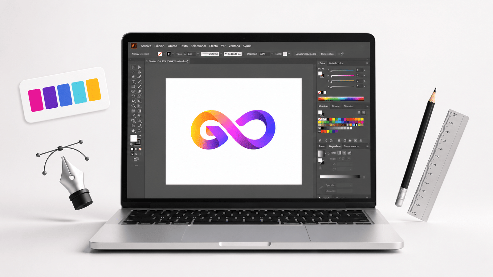 Agencia de branding estratégico en Colombia con diseño de identidad visual en interfaz profesional