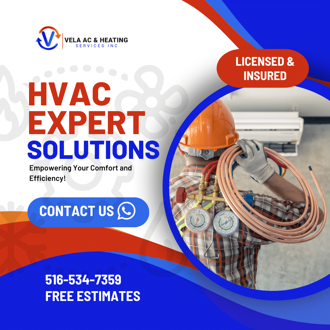 Diseño de publicación para redes sociales sobre soluciones HVAC de Vela AC & Heating realizado por Gráfico Yus