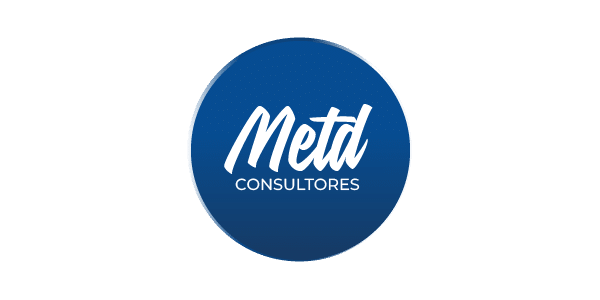 Logo de METD Consultores, cliente de Gráfico Yus